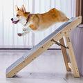 2-in-1 Foldable, 4-Step Wooden Dog Stair-Ramp