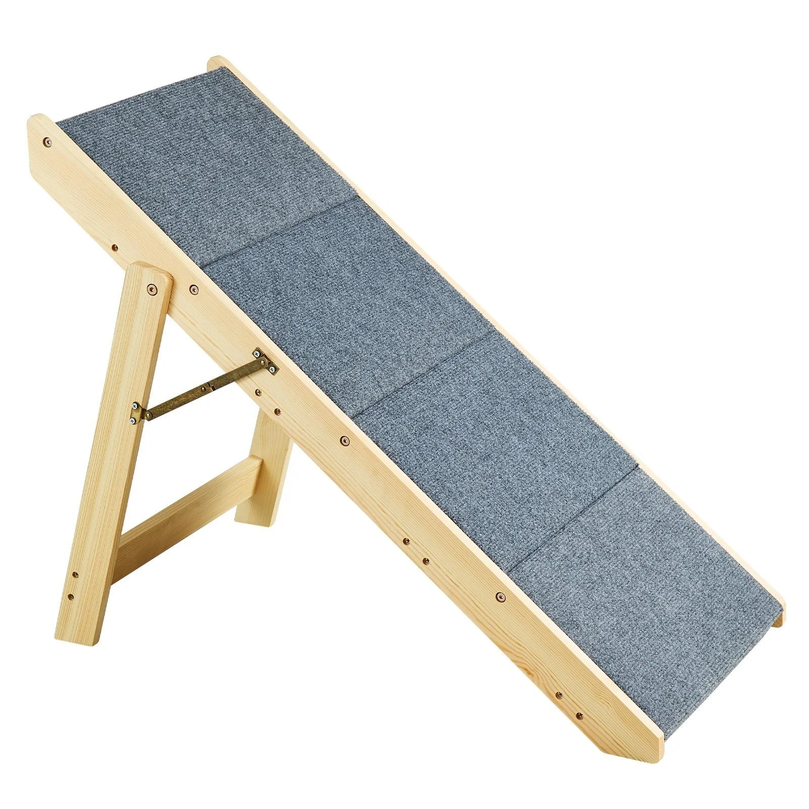 2-in-1 Foldable, 4-Step Wooden Dog Stair-Ramp